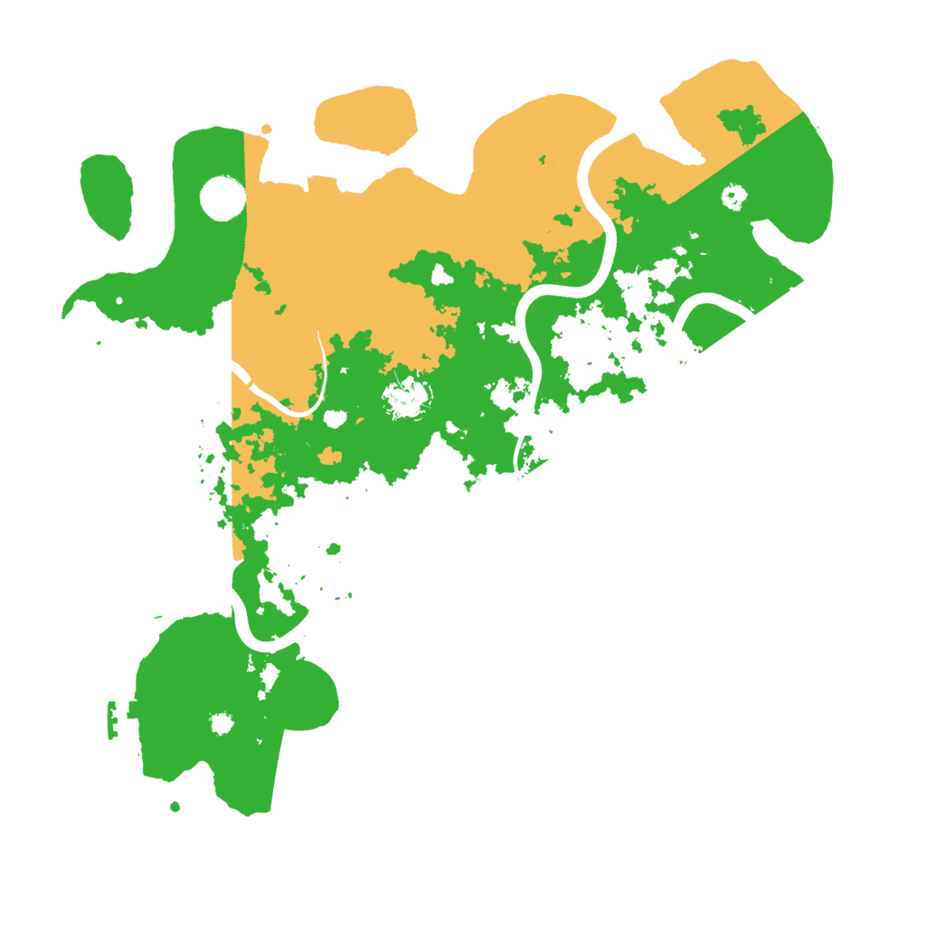 Biome Rust Map: Procedural Map, Size: 3700, Seed: 51466554