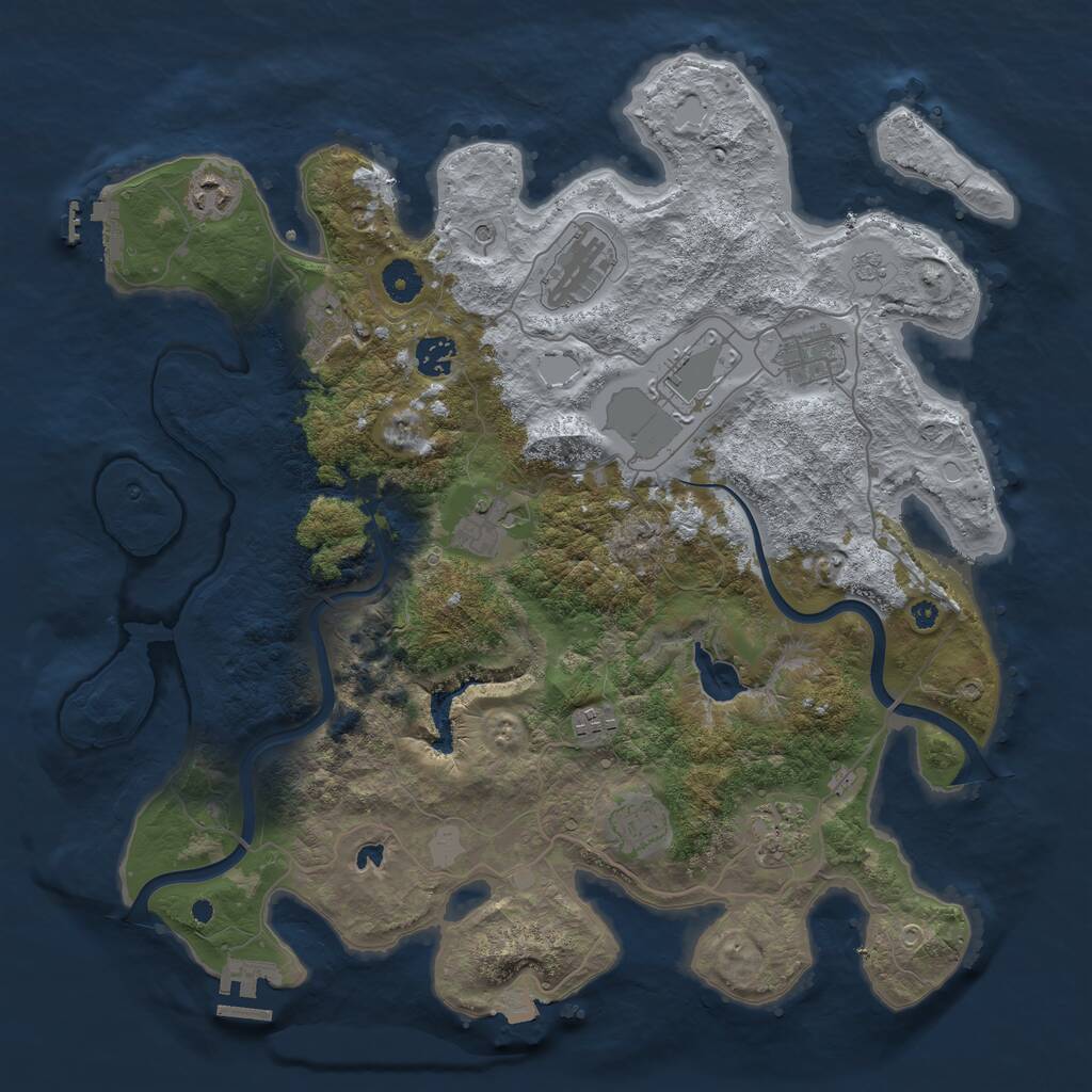 Rust Map: Procedural Map, Size: 4000, Seed: 1511435308, 16 Monuments