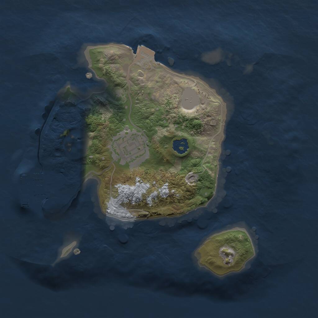 Rust Map: Procedural Map, Size: 2000, Seed: 442, 3 Monuments