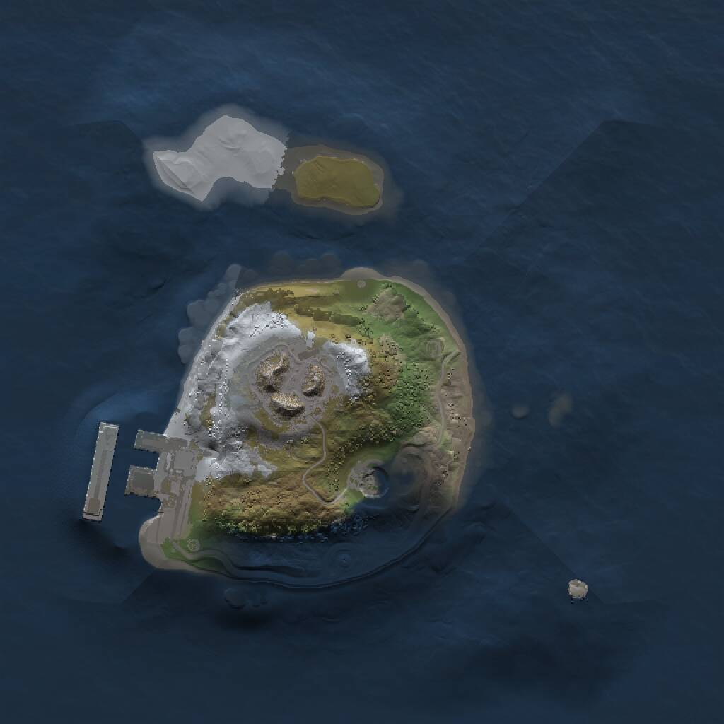 Rust Map: Procedural Map, Size: 1500, Seed: 26449007, 4 Monuments