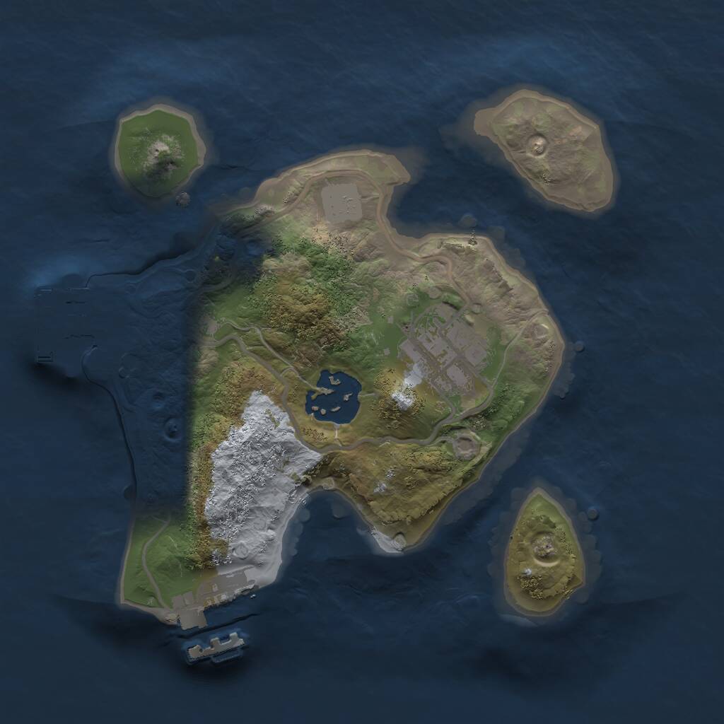 Rust Map: Procedural Map, Size: 2000, Seed: 84120981, 5 Monuments