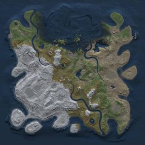 Thumbnail Rust Map: Procedural Map, Size: 4000, Seed: 1801656726, 15 Monuments