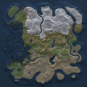Thumbnail Rust Map: Procedural Map, Size: 4000, Seed: 395461137, 15 Monuments