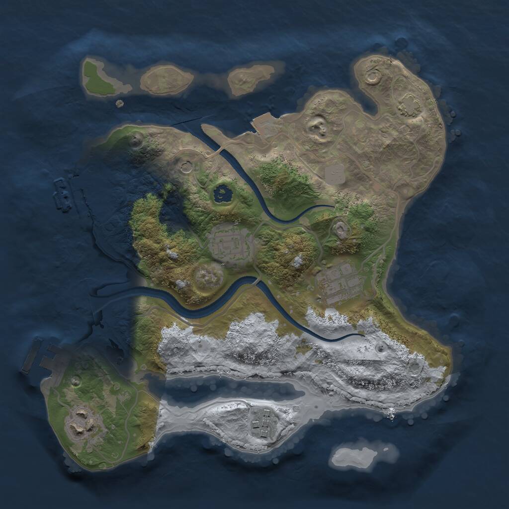 Rust Map: Procedural Map, Size: 2700, Seed: 1605290779, 9 Monuments
