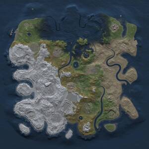 Thumbnail Rust Map: Procedural Map, Size: 3750, Seed: 654808532, 16 Monuments