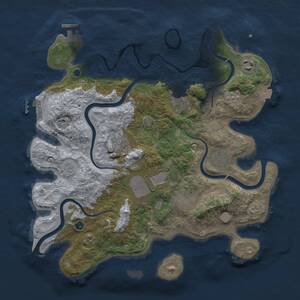 Thumbnail Rust Map: Procedural Map, Size: 3600, Seed: 633, 13 Monuments