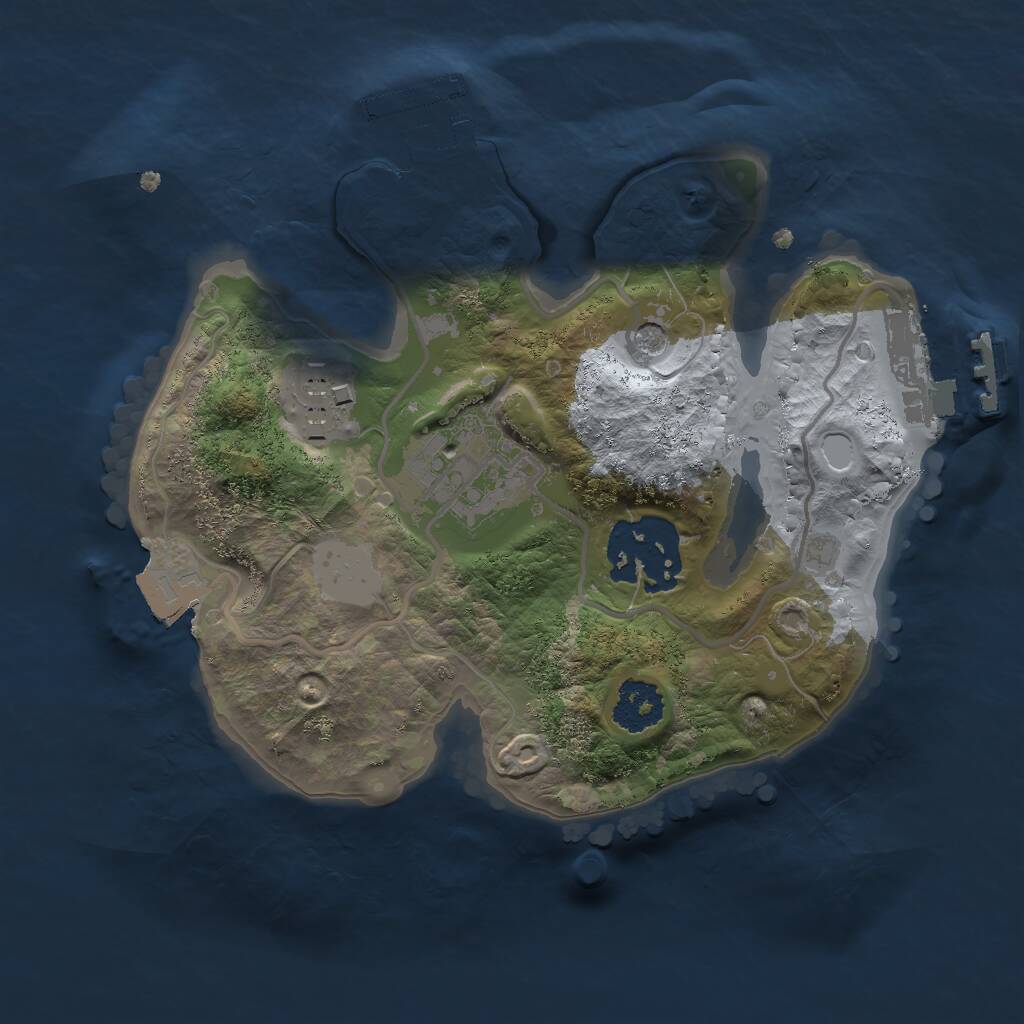 Rust Map: Procedural Map, Size: 2000, Seed: 396537735, 7 Monuments