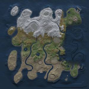 Thumbnail Rust Map: Procedural Map, Size: 3500, Seed: 658141638, 14 Monuments
