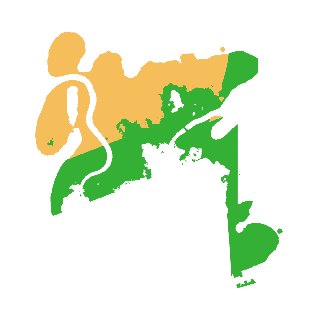 Biome Rust Map: Procedural Map, Size: 2500, Seed: 90876