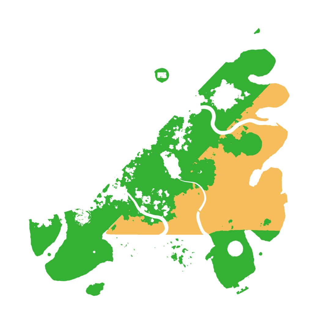 Biome Rust Map: Procedural Map, Size: 3700, Seed: 22967