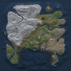 Thumbnail Rust Map: Procedural Map, Size: 3700, Seed: 22967, 16 Monuments