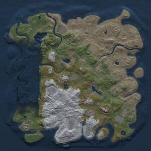 Thumbnail Rust Map: Procedural Map, Size: 4500, Seed: 172671423, 17 Monuments