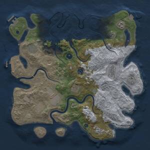 Thumbnail Rust Map: Procedural Map, Size: 3800, Seed: 2140075819, 16 Monuments