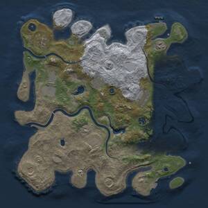 Thumbnail Rust Map: Procedural Map, Size: 4000, Seed: 86942, 16 Monuments