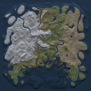 Thumbnail Rust Map: Procedural Map, Size: 5000, Seed: 503575237, 17 Monuments