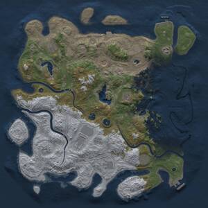 Thumbnail Rust Map: Procedural Map, Size: 4500, Seed: 1844830484, 16 Monuments