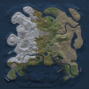 Thumbnail Rust Map: Procedural Map, Size: 3750, Seed: 360940542, 15 Monuments