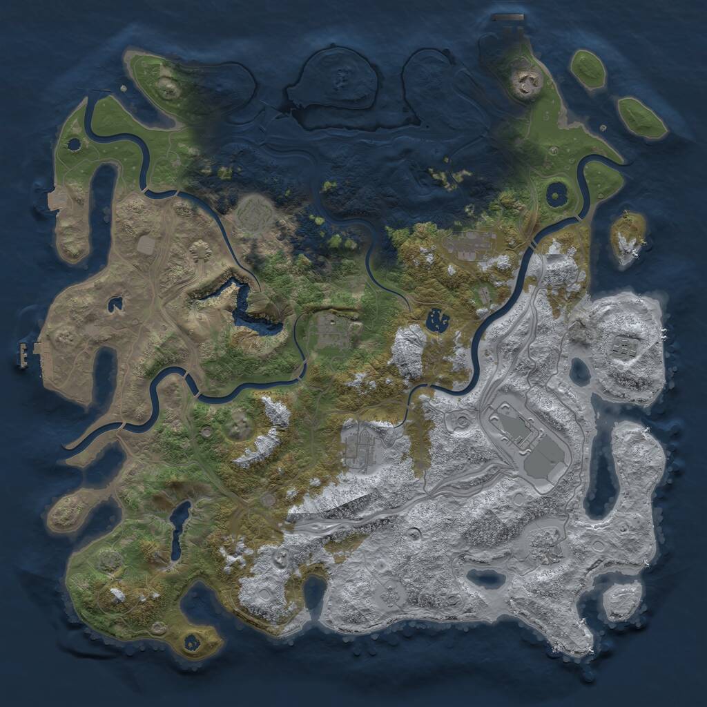 Rust Map: Procedural Map, Size: 4500, Seed: 856402036, 15 Monuments