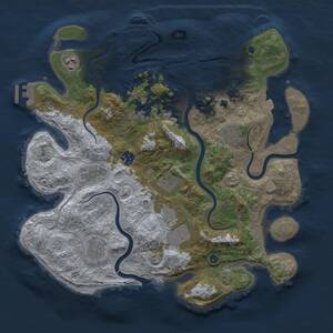 Thumbnail Rust Map: Procedural Map, Size: 3750, Seed: 1885317633, 15 Monuments