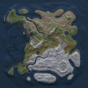 Thumbnail Rust Map: Procedural Map, Size: 3650, Seed: 60167349, 13 Monuments