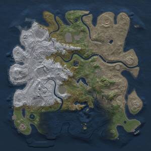 Thumbnail Rust Map: Procedural Map, Size: 4250, Seed: 15975388, 16 Monuments