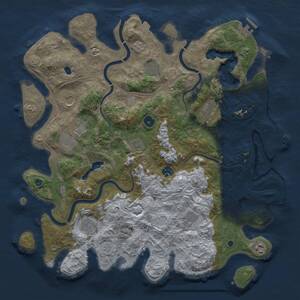 Thumbnail Rust Map: Procedural Map, Size: 4300, Seed: 316765481, 16 Monuments