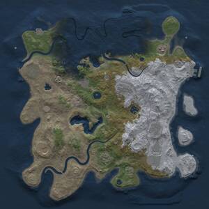 Thumbnail Rust Map: Procedural Map, Size: 4000, Seed: 851765047, 16 Monuments