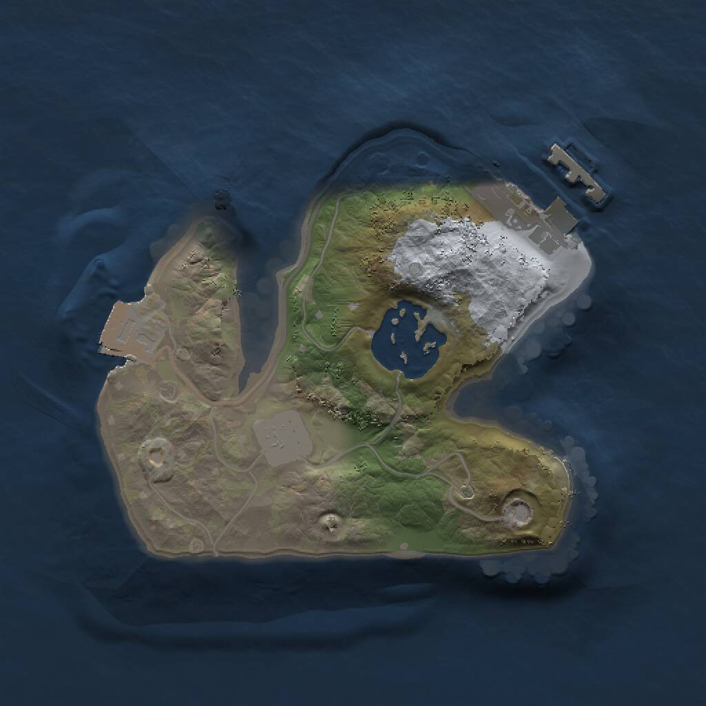 Rust Map: Procedural Map, Size: 1500, Seed: 46747, 3 Monuments