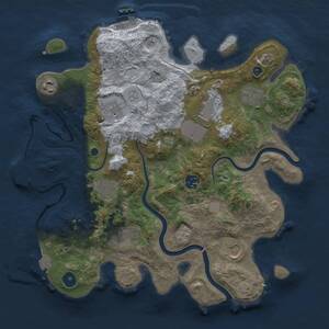 Thumbnail Rust Map: Procedural Map, Size: 3500, Seed: 501145977, 15 Monuments