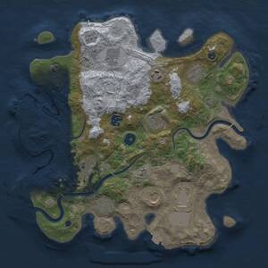 Thumbnail Rust Map: Procedural Map, Size: 3500, Seed: 501145977, 16 Monuments