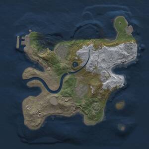 Thumbnail Rust Map: Procedural Map, Size: 2500, Seed: 1688482214, 8 Monuments