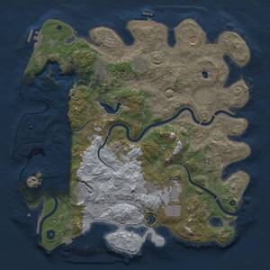 Thumbnail Rust Map: Procedural Map, Size: 4250, Seed: 1988095754, 17 Monuments