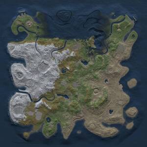 Thumbnail Rust Map: Procedural Map, Size: 4500, Seed: 601103679, 17 Monuments