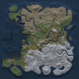 Thumbnail Rust Map: Procedural Map, Size: 4500, Seed: 751104609, 16 Monuments