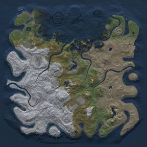 Thumbnail Rust Map: Procedural Map, Size: 4500, Seed: 1933466900, 16 Monuments