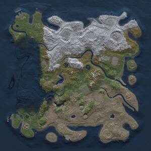 Thumbnail Rust Map: Procedural Map, Size: 4500, Seed: 180083712, 16 Monuments