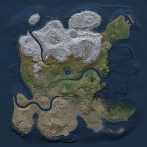 Thumbnail Rust Map: Procedural Map, Size: 3200, Seed: 640242273, 13 Monuments