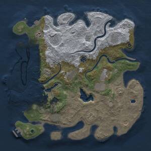 Thumbnail Rust Map: Procedural Map, Size: 4000, Seed: 61893, 16 Monuments