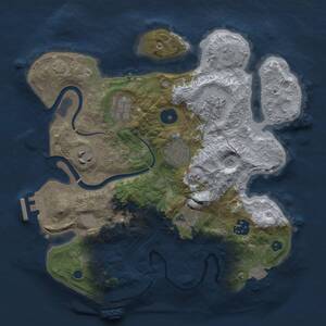 Thumbnail Rust Map: Procedural Map, Size: 3000, Seed: 1362517613, 12 Monuments