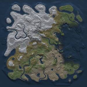 Thumbnail Rust Map: Procedural Map, Size: 5040, Seed: 913583064, 14 Monuments