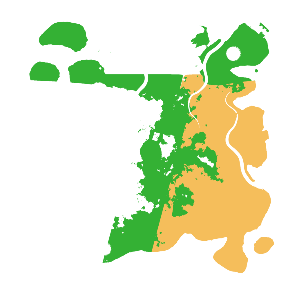 Biome Rust Map: Procedural Map, Size: 3700, Seed: 461660