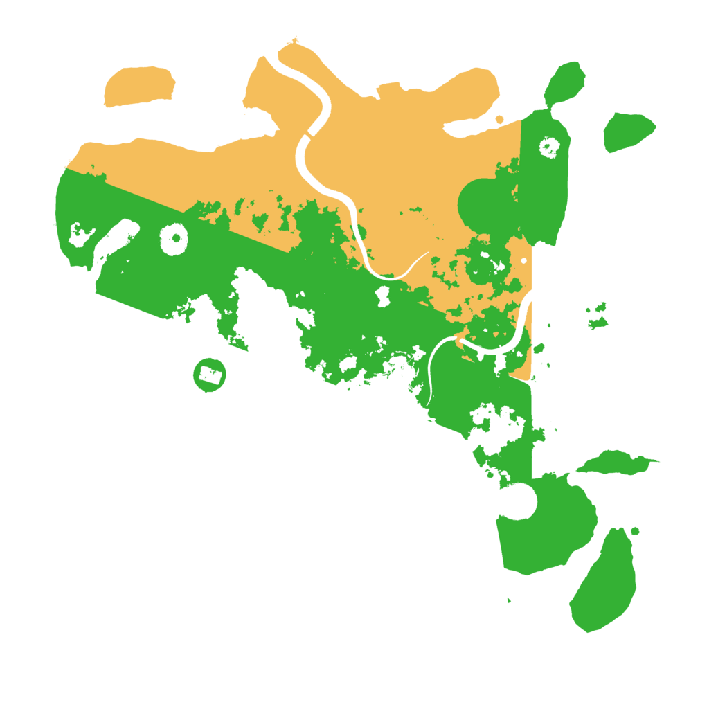 Biome Rust Map: Procedural Map, Size: 3500, Seed: 58378143