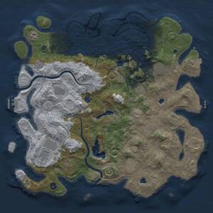 Thumbnail Rust Map: Procedural Map, Size: 4500, Seed: 507436594, 17 Monuments