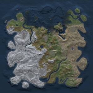 Thumbnail Rust Map: Procedural Map, Size: 4200, Seed: 1932416250, 16 Monuments