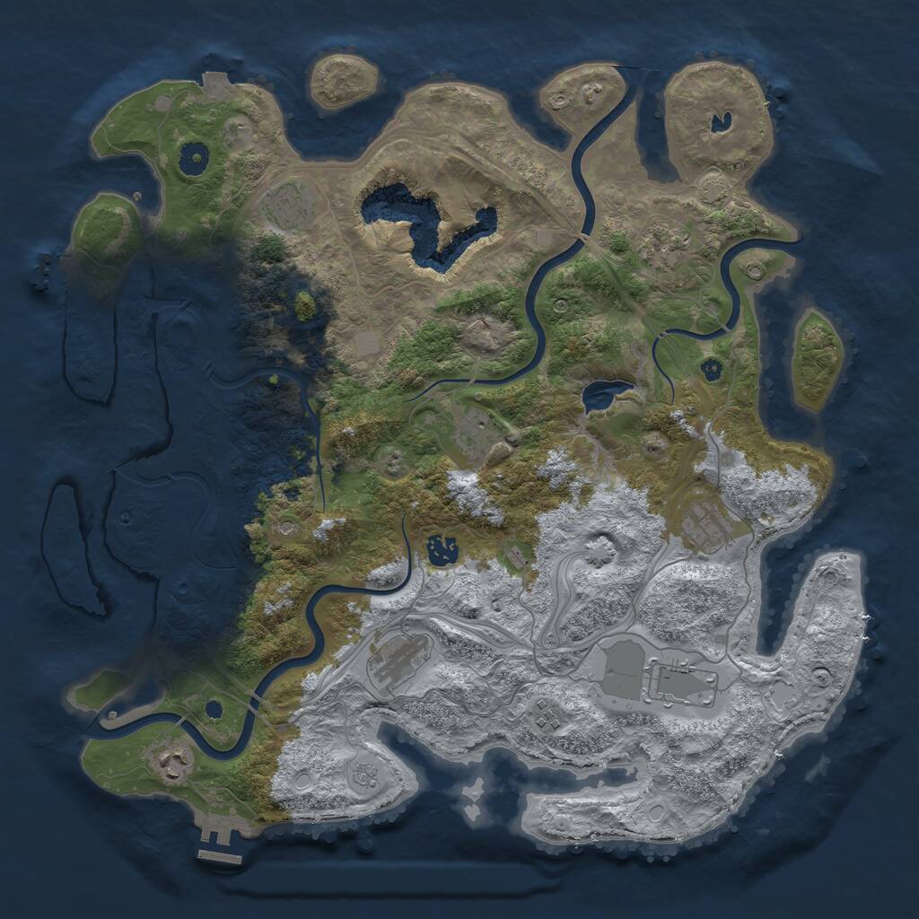Rust Map: Procedural Map, Size: 4250, Seed: 7082025, 15 Monuments