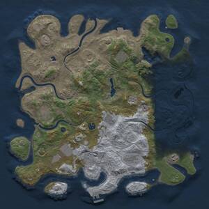 Thumbnail Rust Map: Procedural Map, Size: 4300, Seed: 554236909, 17 Monuments