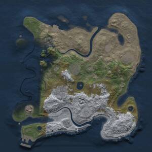 Thumbnail Rust Map: Procedural Map, Size: 2999, Seed: 11992, 11 Monuments