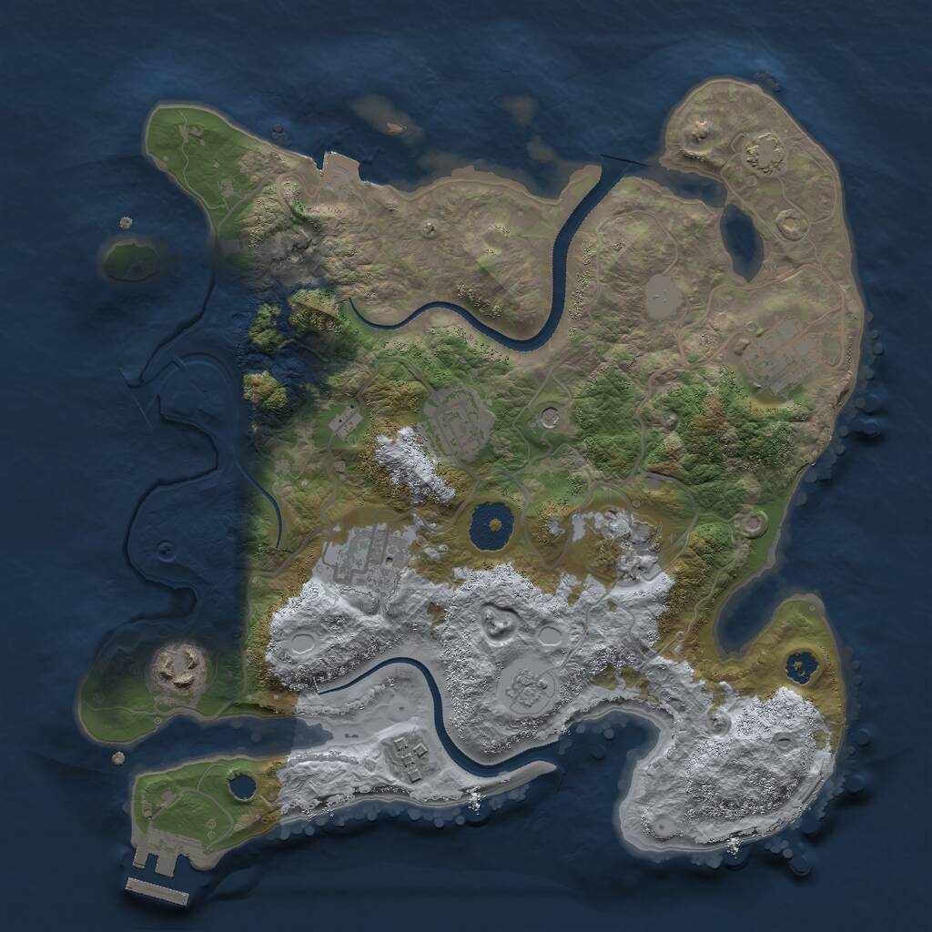 Rust Map: Procedural Map, Size: 2999, Seed: 11992, 11 Monuments