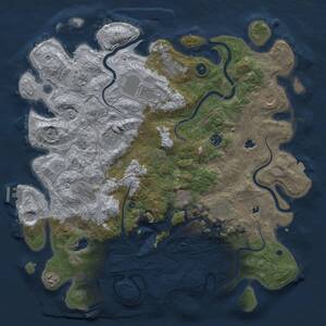 Thumbnail Rust Map: Procedural Map, Size: 4500, Seed: 1508962632, 17 Monuments