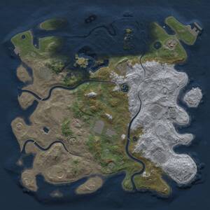 Thumbnail Rust Map: Procedural Map, Size: 4200, Seed: 2023834583, 16 Monuments